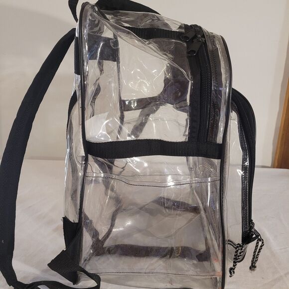 Dura Ultimate Gear Clear Durable Plastic Back Pack Black Trim - Picture 5 of 10